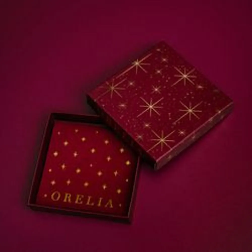 Orelia Pavé Starburst micro hoop øreringe forgyldt guld