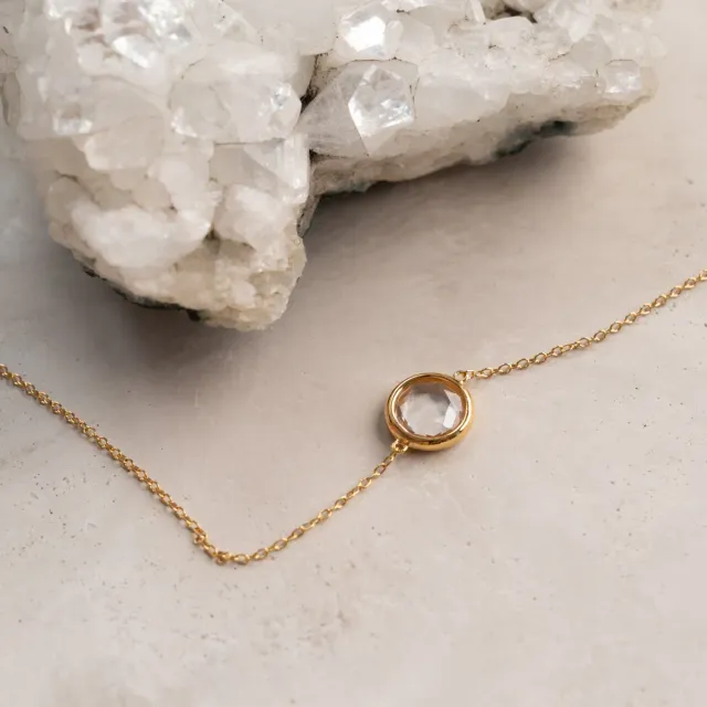 Sisi Copenhagen Ava White Topaz armbånd forgyldt hvid topas