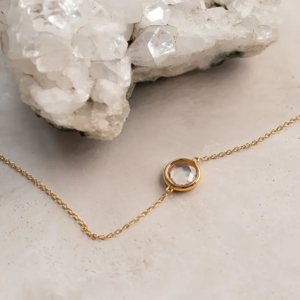 Sisi Copenhagen Ava White Topaz armbånd forgyldt hvid topas