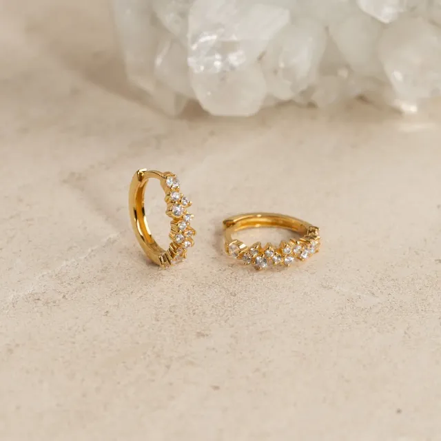 Sisi Copenhagen Clair crystal small huggie øreringe zirkonia par
