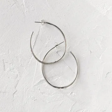 TIMI OF SWEDEN Natalie thin large hoop øreringe 40 mm