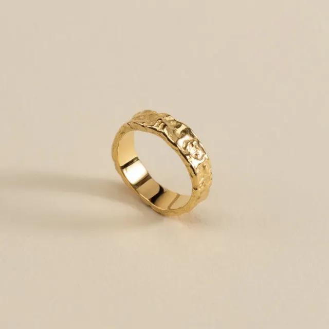 Sisi Copenhagen Elma Medium ring forgyldt rå 5 mm