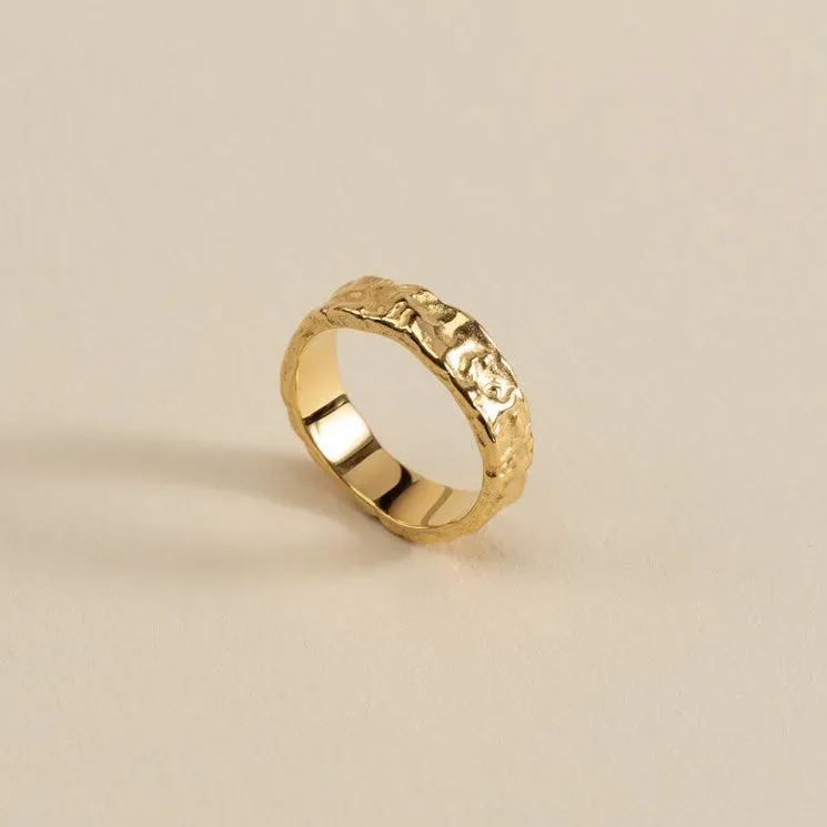 Sisi Copenhagen Elma Medium ring forgyldt rå 5 mm