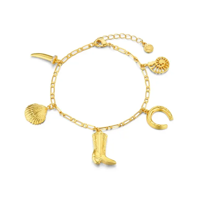Orelia Eclectic Western Charm armbånd guld