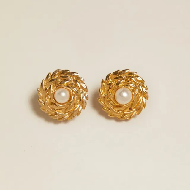 Orelia Vintage Pearl & Wreath øreringe clip-on perle