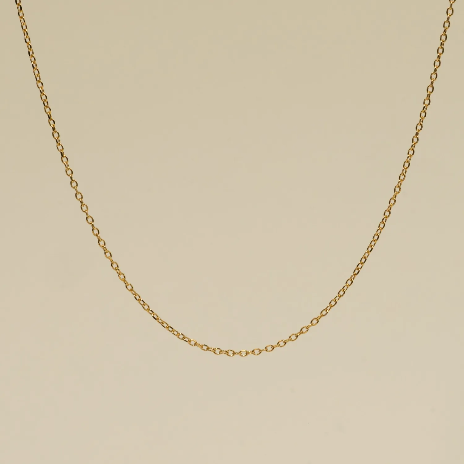 Sisi Copenhagen Simple Link halskæde 45 cm forgyldt sølv