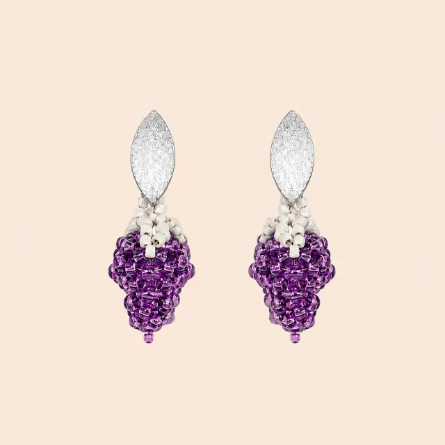 Lulo Jewelry Exclusive Grape øreringe sølv vindrue