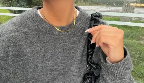 TIMI OF SWEDEN Ivy halskæde snake chain rustfrit stål 46 cm