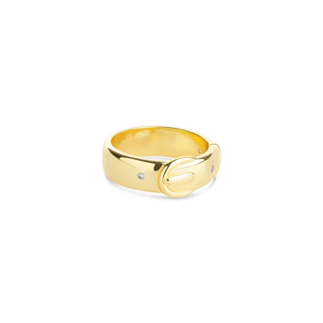 TIMI OF SWEDEN Ayla ring rustfrit stål guld vandtæt