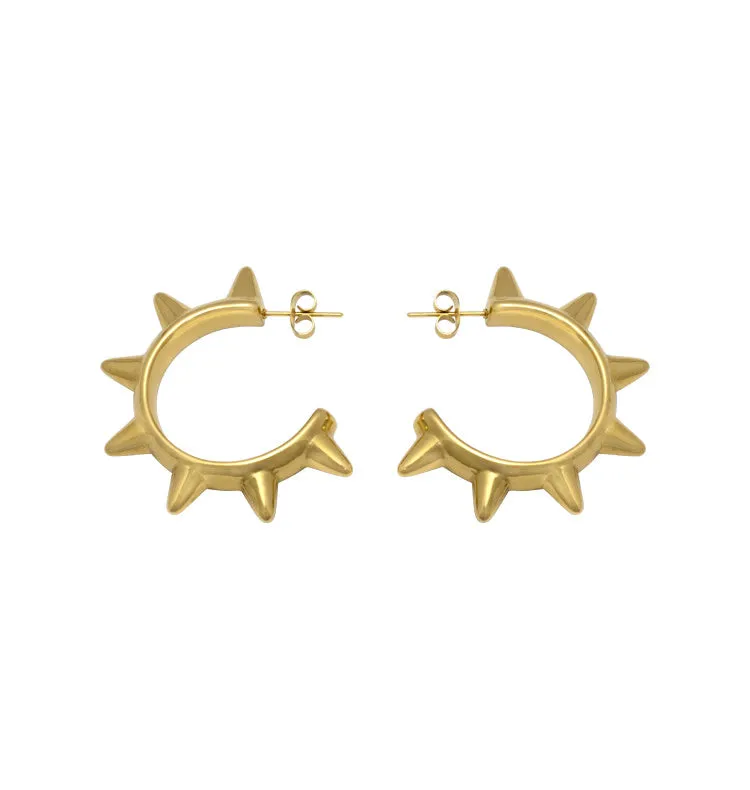 WOS UP Paulina creoler øreringe guld 3,7 cm PVD