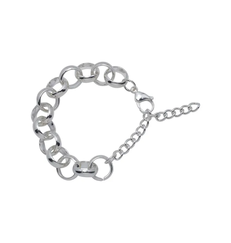 Wos WOS UP Noka armbånd sølv anker 24 cm