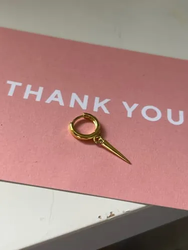 TIMI OF SWEDEN Nyah spike hoop øreringe guld 12 mm