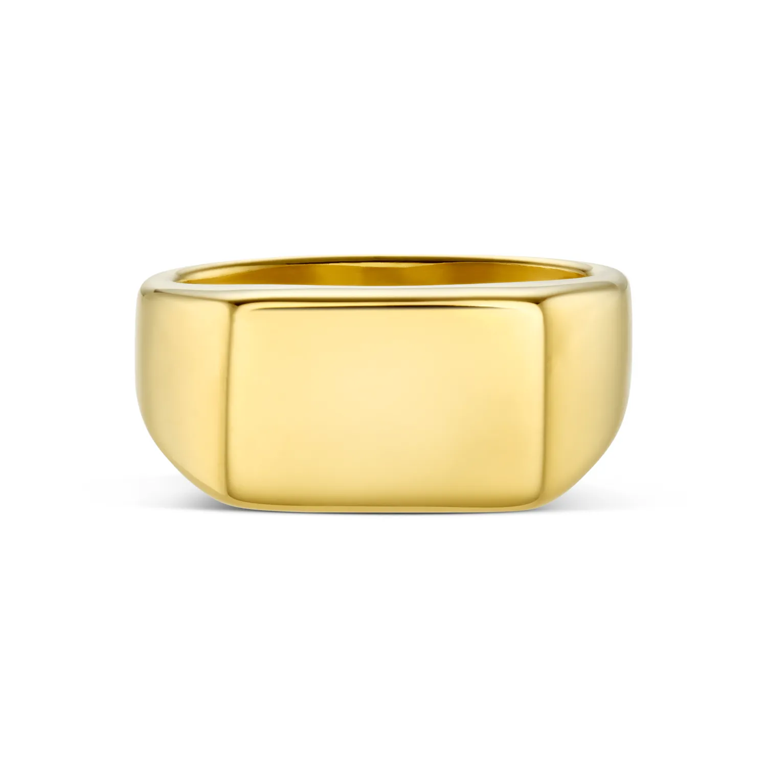 Orelia Chunky Signet ring guld S/M med gravering