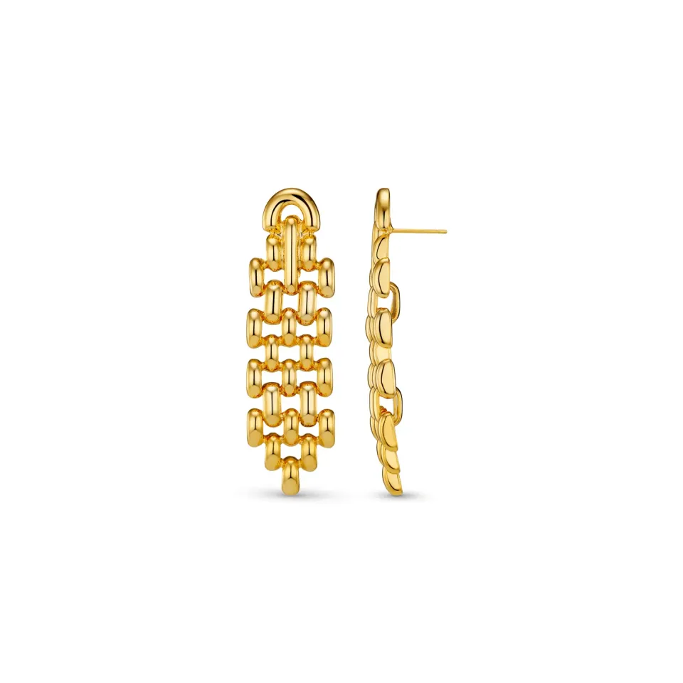 Orelia Statement Chain Link drop øreringe guld