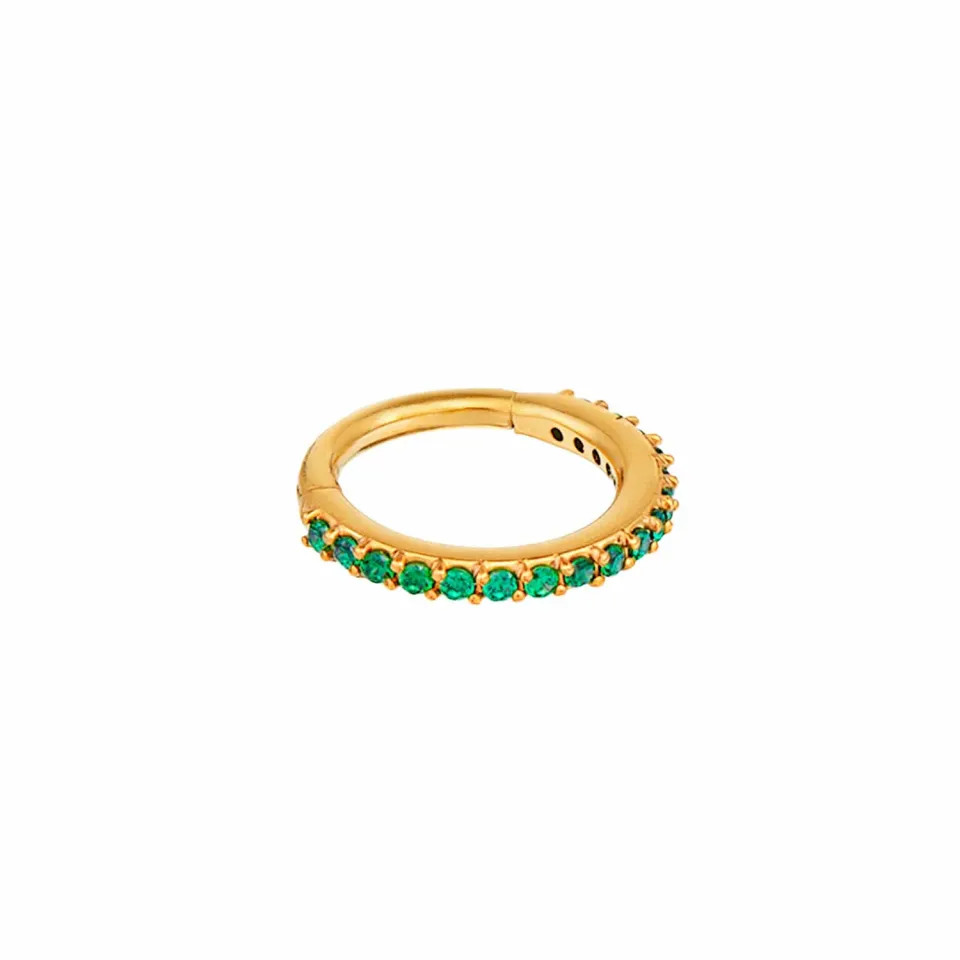 Orelia Emerald Pavé Clicker Hoop 8mm øreringe