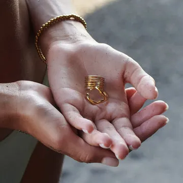 TIMI OF SWEDEN Clara claw ring rustfrit stål justerbar