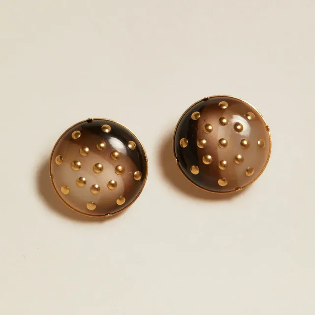 Orelia Vintage Studded clip-on øreringe halvædelsten
