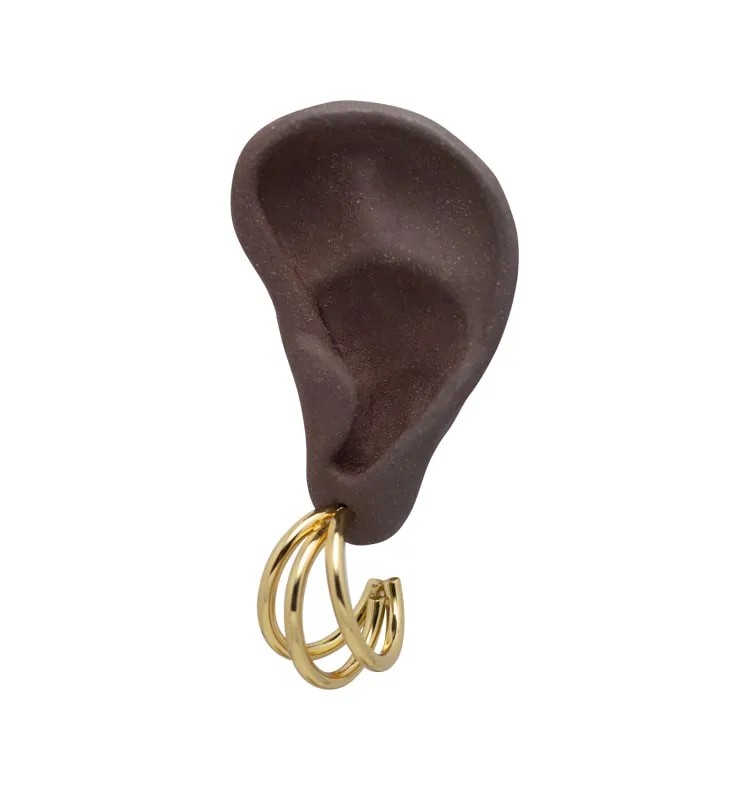 Wos Pipe øreringe forgyldt 2,4 cm snoet