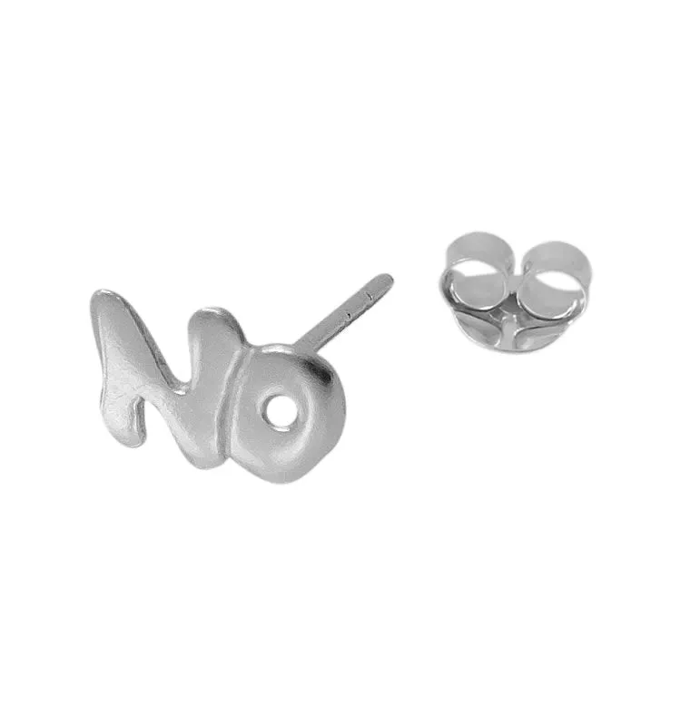 Wos No single studs ørering sølv 925