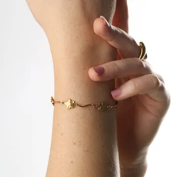 TIMI OF SWEDEN Mae blomster armbånd forgyldt stål