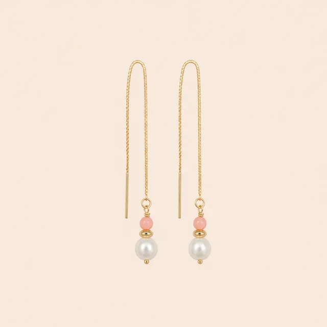Lulo Jewelry Coral Strings øreringe 18K guldbelagt