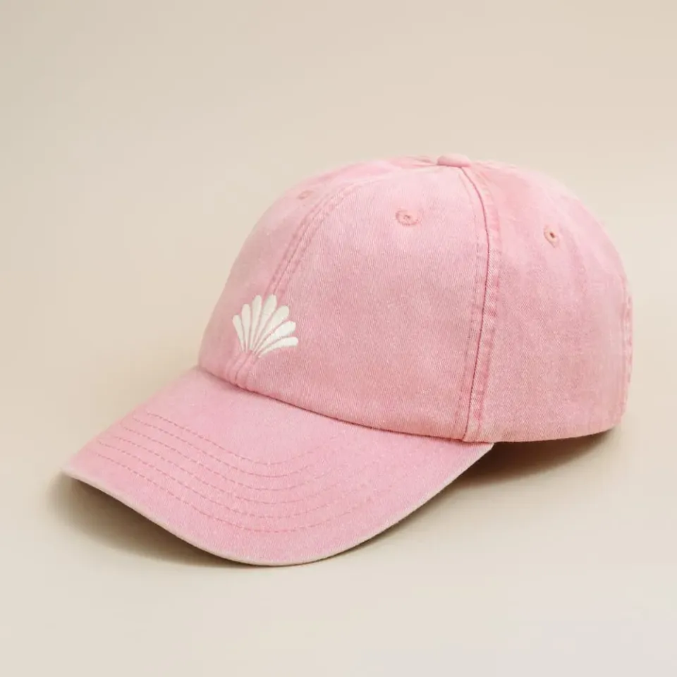 Orelia Shell Embroidered kasket pink one size