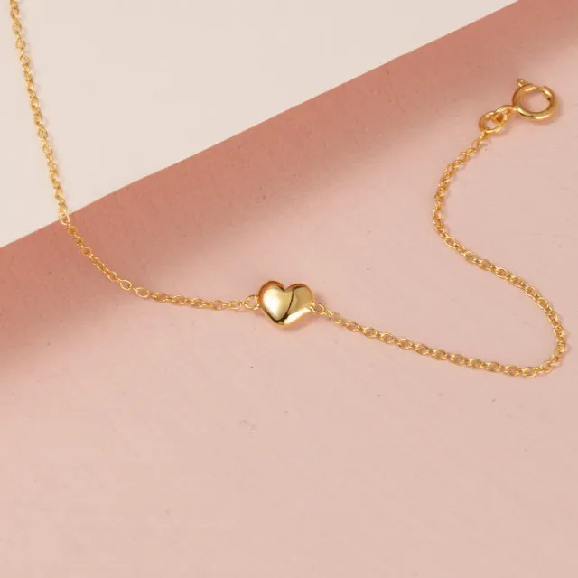 Sisi Copenhagen Valentina Golden armbånd med hjerte