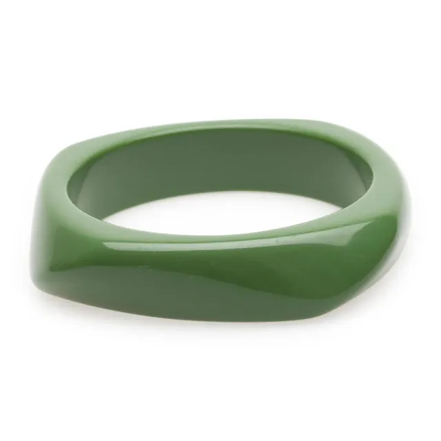 TIMI OF SWEDEN Dove bangle armbånd grøn akryl 2 cm