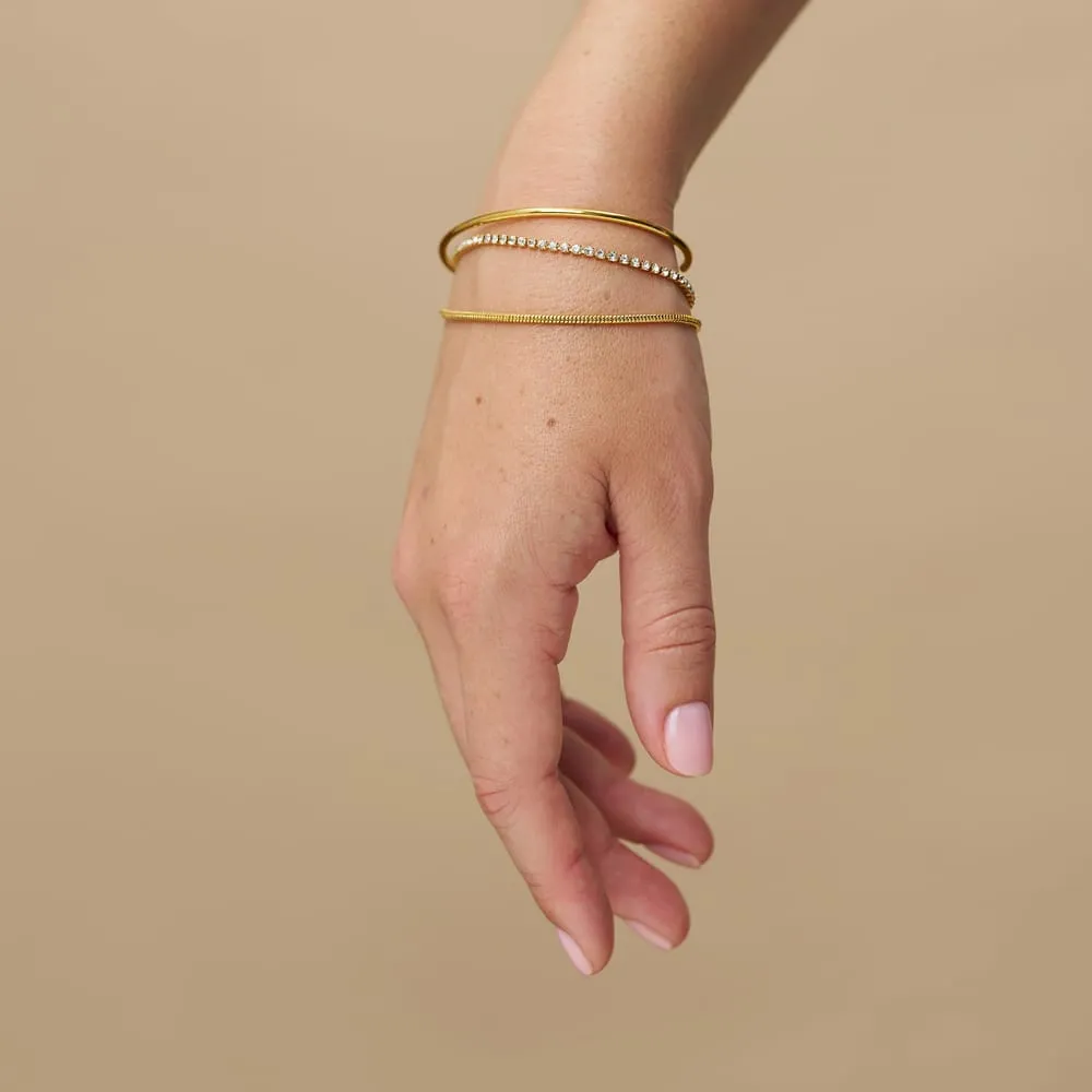 Orelia Tennis Bracelet armbåndssæt forgyldt 3-pak