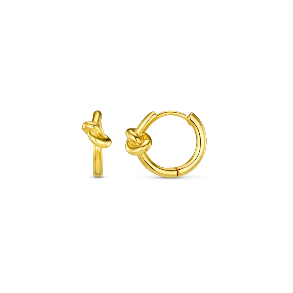Orelia Polished Knot huggie hoop øreringe guld