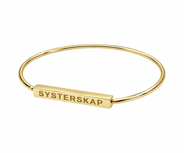 Wos Systerskap ring forgyldt stål guld