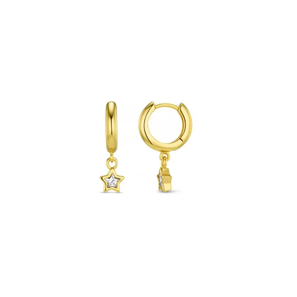 Orelia Petite Star Charm Huggie øreringe guld