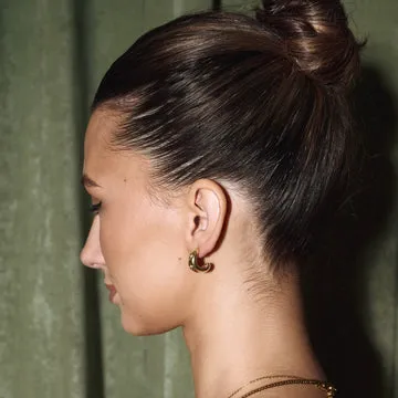 TIMI OF SWEDEN Vilma crystal hoop øreringe guld