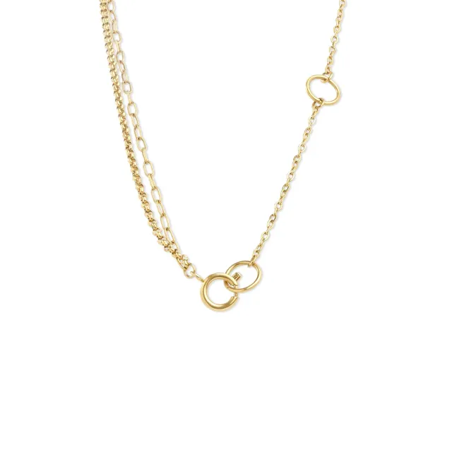 TIMI OF SWEDEN Onyx kædehalskæde guld 50 cm