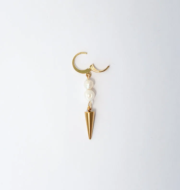 Wos Nacarina Duo Pearl single ørering guld perle
