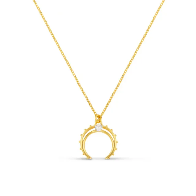 Orelia Desert Moon Horseshoe halskæde guld vedhæng