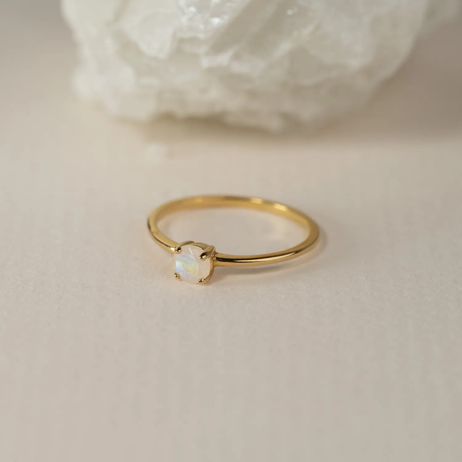 Sisi Copenhagen Gemma Moonstone ring forgyldt månesten