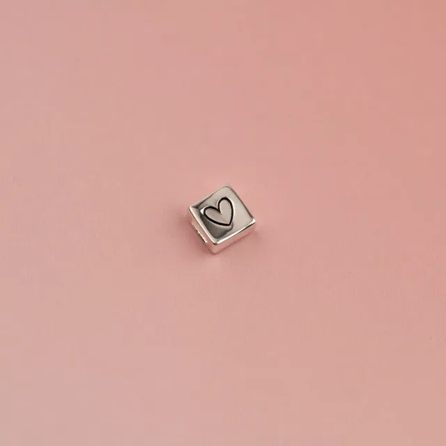 Sisi Copenhagen Box Heart vedhæng sølv 8x8 mm sterlingsølv