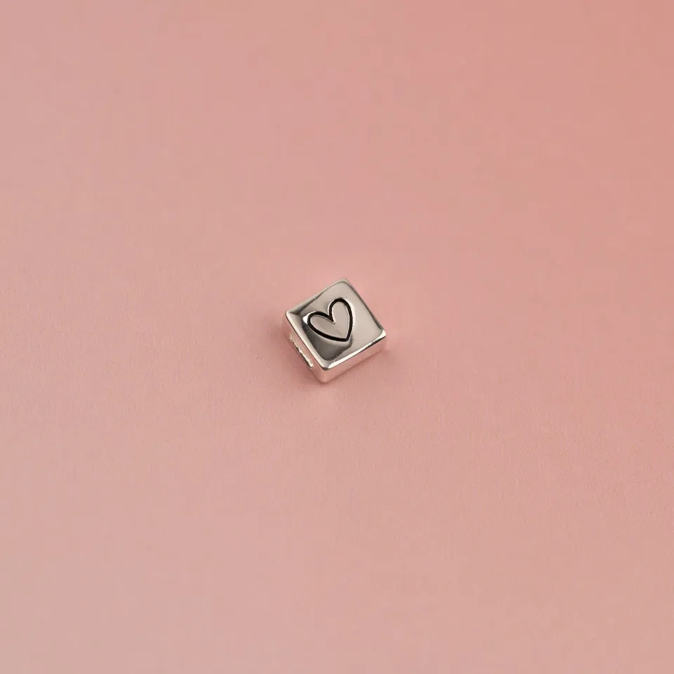 Sisi Copenhagen Box Heart vedhæng sølv 8x8 mm sterlingsølv