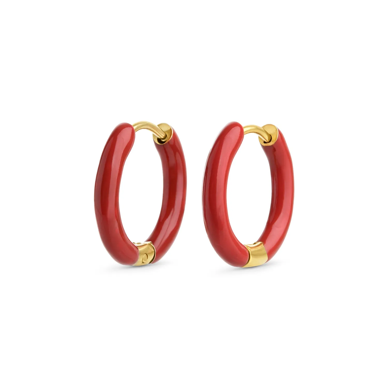 TIMI OF SWEDEN Kaja hoop øreringe hvid 17 mm