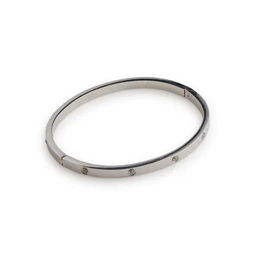 TIMI OF SWEDEN Fiona krystal bangle forgyldt 60 mm