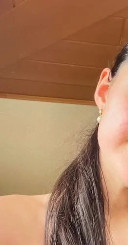 TIMI OF SWEDEN Essie hoop øreringe perle 9 mm guld