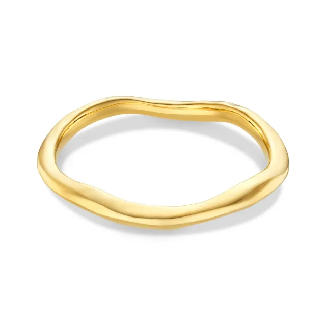 Orelia Polished Hammered armbånd bangle forgyldt