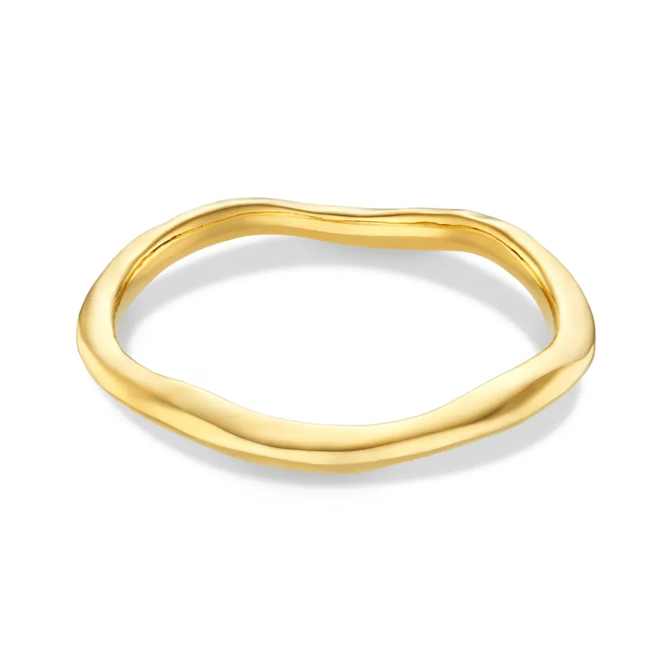 Orelia Polished Hammered armbånd bangle forgyldt