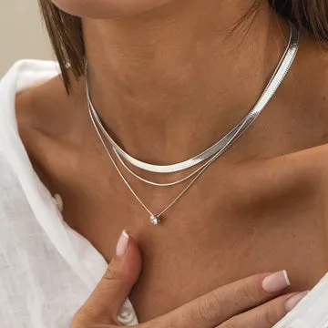 TIMI OF SWEDEN Ivy Double Snake halskæde forgyldt