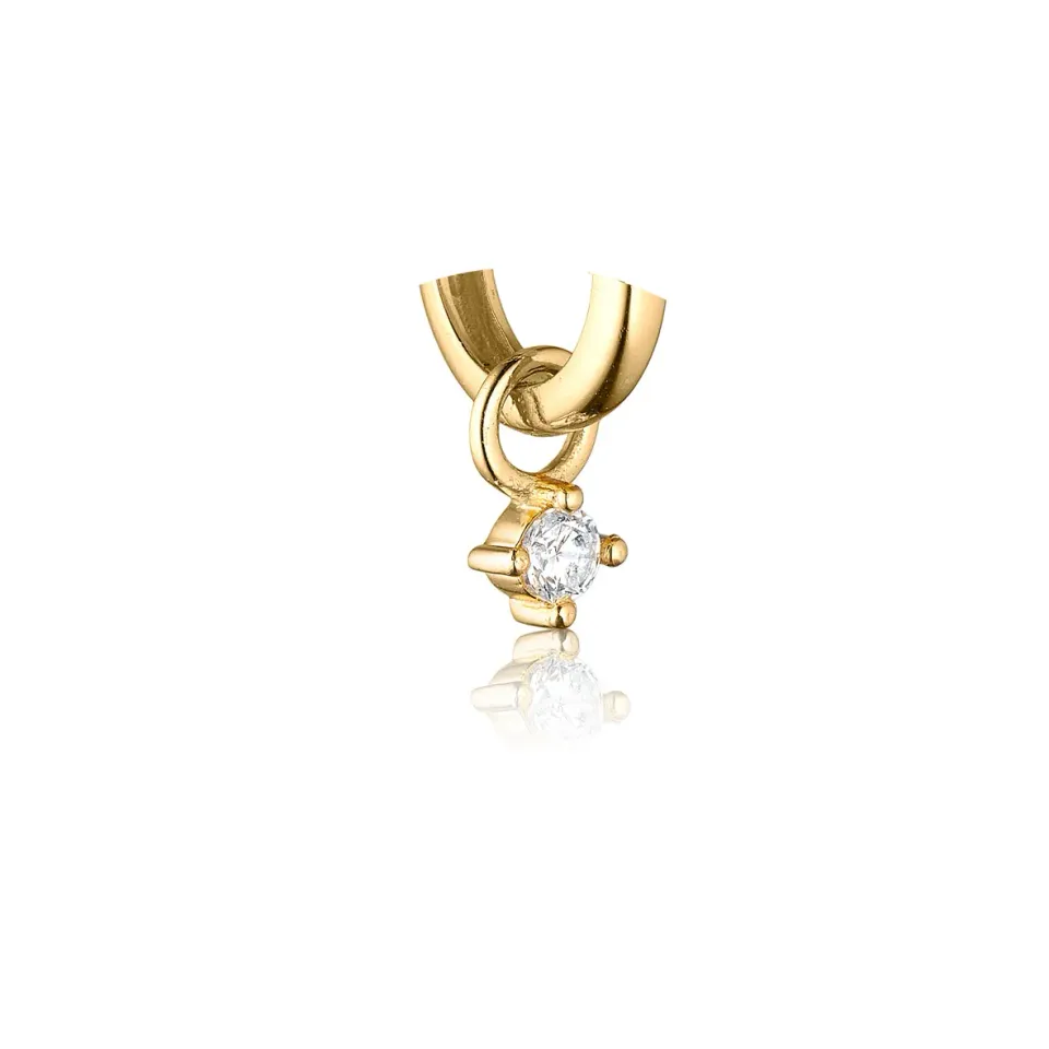 Bykjaergaard Individual zirkonia charm forgyldt sølv