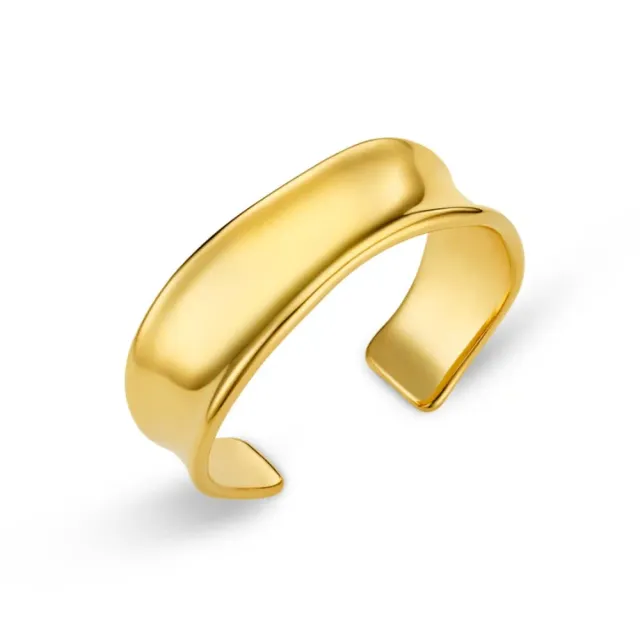Orelia LUXE Polished Molten bangle forgyldt guld