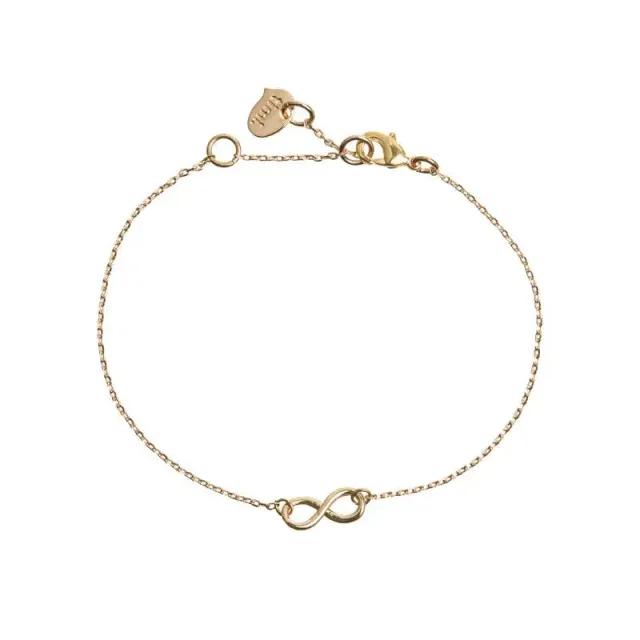 TIMI OF SWEDEN Infinity armbånd forgyldt gaveklar