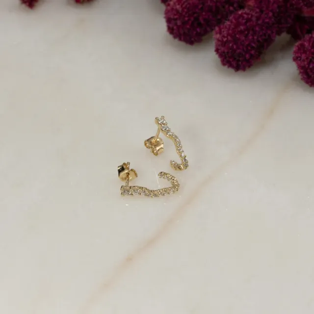 Sisi Copenhagen Graduating Curved creoler diamant 0,45 ct
