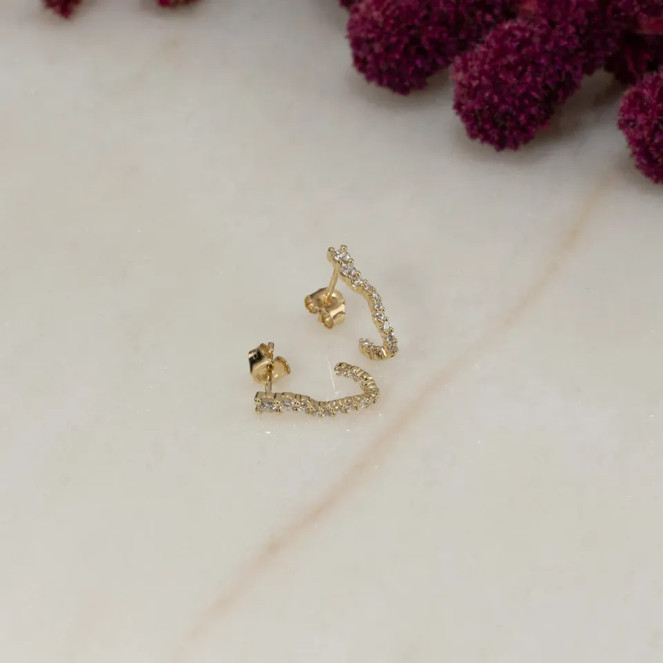 Sisi Copenhagen Graduating Curved creoler diamant 0,45 ct